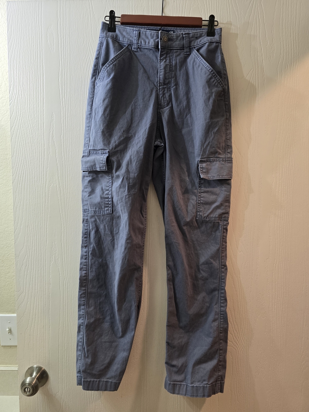 Hollister Light Blue Cargo Pants with Side Pockets